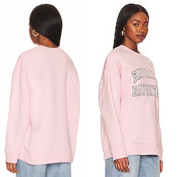 Favorite Daughter The Collegiate Sweatshirt size XS Light Pink - Picture 6 of 14